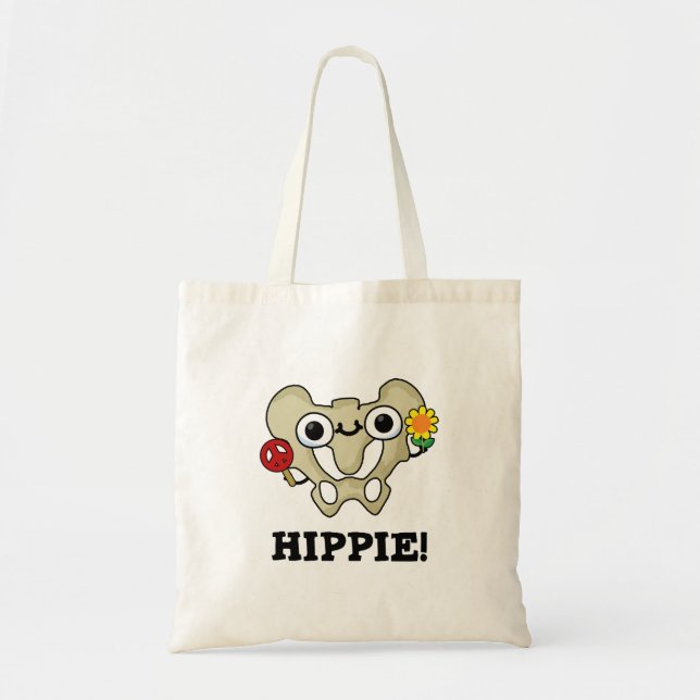 Bolsa Tote Hippie Funny Hip Bone Pun (Frente)