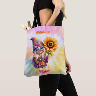 Bolsa Tote Hippie Gnome Summer Vibes