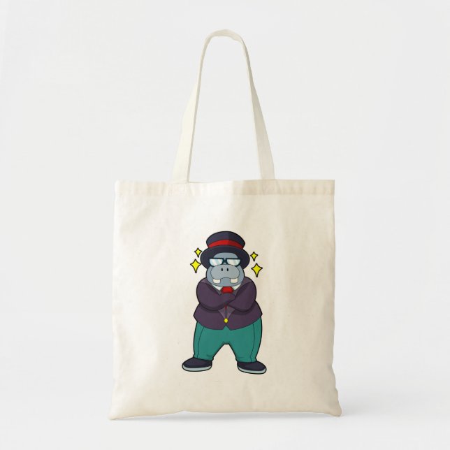 Bolsa Tote Hippo como Groom com Suit.PNG (Frente)