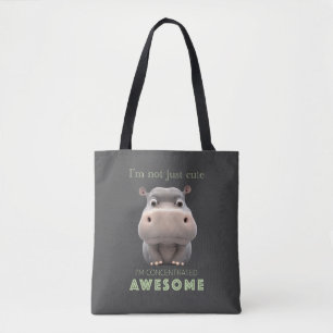 Bolsa Tote Hippo Concentrado Incrível Bonito Engraçado Adoráv