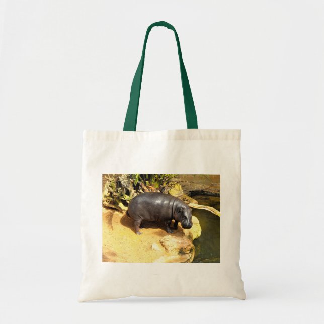 Bolsa Tote Hippo curtindo o sol primavera (Frente)