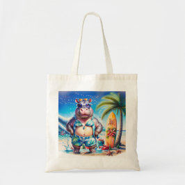 Bolsa Tote Hippo Hawaii Christmas Greeting