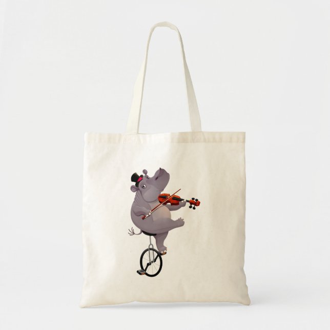 Bolsa Tote Hippopotamus com monociclo (Frente)