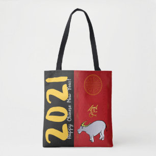 Bolsa Tote História em quadrinhos tradicional chinês Ox ano 2