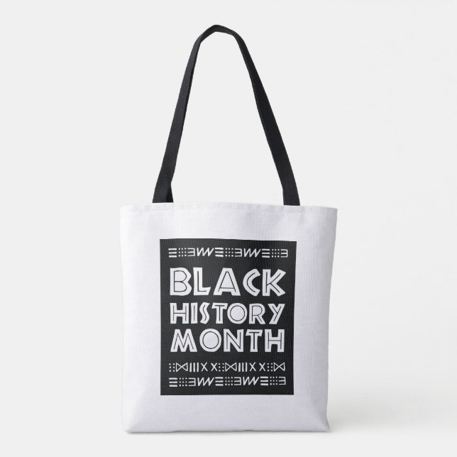 Bolsa Tote História Negra Design Gráfico Africano (Verso)
