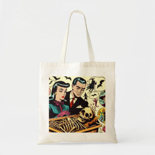 Bolsa Tote Histórias em quadrinhos do Casal do Gótico retro