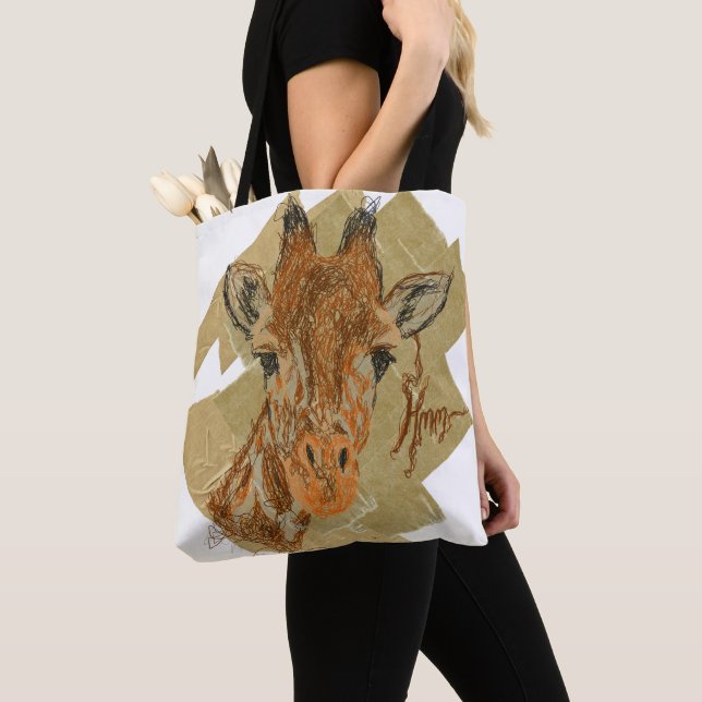 BOLSA TOTE "HMM" GIRAFFE (Close Up)