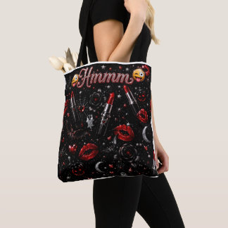 Bolsa Tote Hmmm Red Lipstick Gothic Glam Halloween Leggings