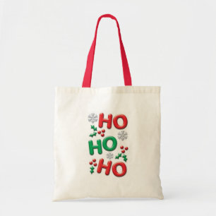 Bolsa Tote Ho - Ho - Bandeja De Tote De Natal