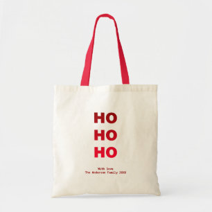 Bolsa Tote Ho Ho de Natal Personalizado