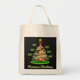 Bolsa Tote Ho! Ho! Ho! Árvore de Massas de Natal Marinara