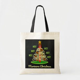 Bolsa Tote Ho! Ho! Ho! Árvore de Massas de Natal Marinara
