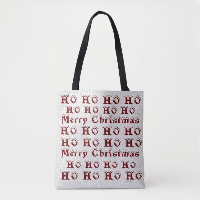 Bolsa Tote HO HO HO Feliz Natal (Frente)