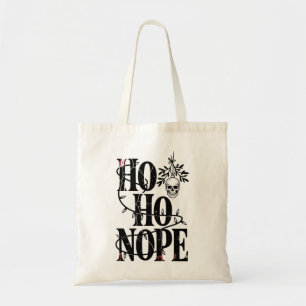 Bolsa Tote "Ho Ho Não" Crânio Gótico Assustador Divertido
