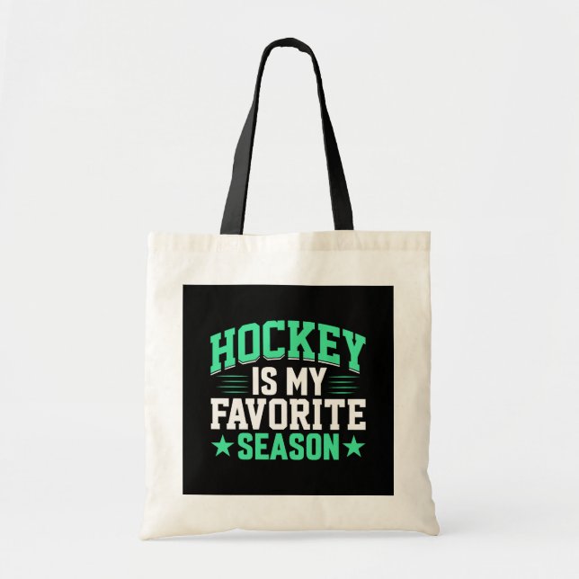 Bolsa Tote Hockey é minha estação favorita (Frente)