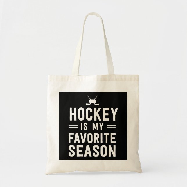 Bolsa Tote Hockey é minha estação favorita (Frente)