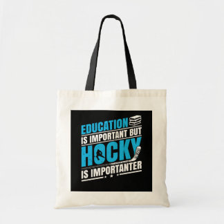 Bolsa Tote Hockey engraçado é importante