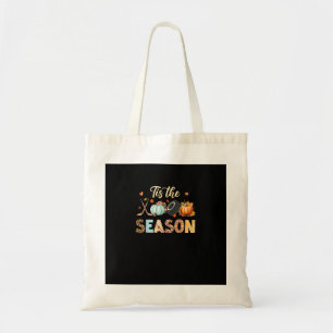 Bolsa Tote Hockey Tis The Season Pumpkin Autumn Fall Thanksgi