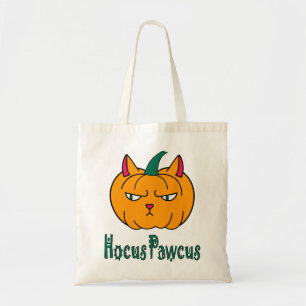 Bolsa Tote Hocus pawcus Halloween abóbora gengibre magia
