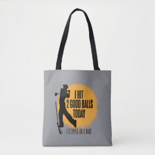 Bolsa Tote Hoje Acertei 2 Bolas Boas - golfe engraçado