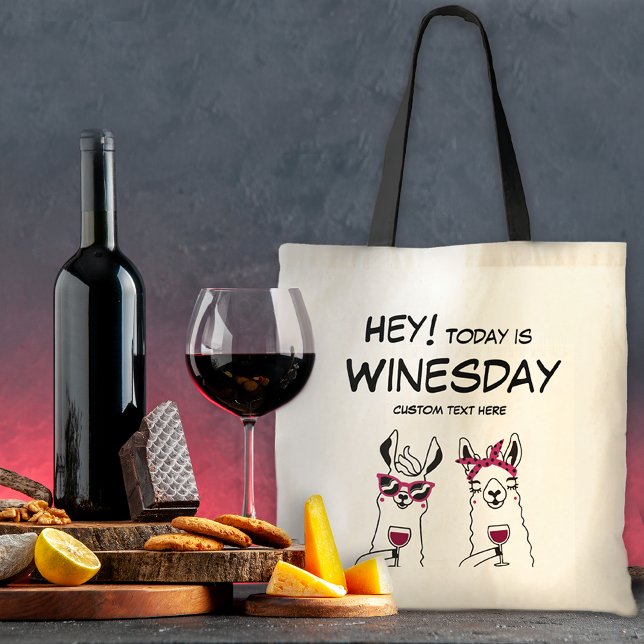 Bolsa Tote Hoje é Winesday Citação Engraçada (Criador carregado)
