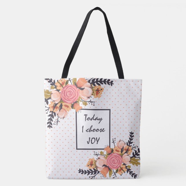 Bolsa Tote Hoje eu escolho JOY (Frente)