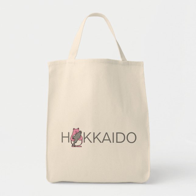 Bolsa Tote Hokkaido Rosa sobre Saco de Tote (Frente)