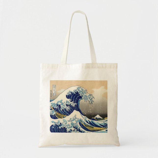 Bolsa Tote Hokusai a grande sacola da onda (Frente)