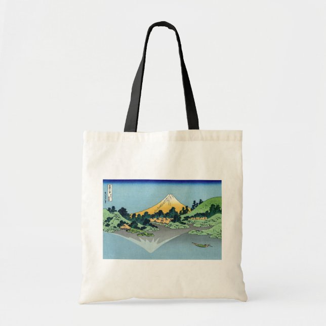 Bolsa Tote Hokusai - O Monte Fuji Reflete no lago Kawaguchi (Frente)