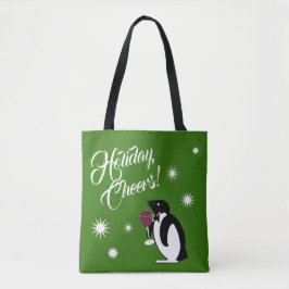 Bolsa Tote Holiday Cheers Penguin