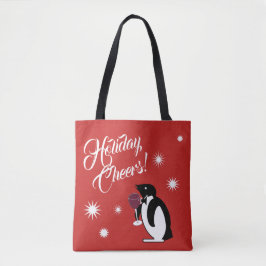 Bolsa Tote Holiday Cheers Penguin
