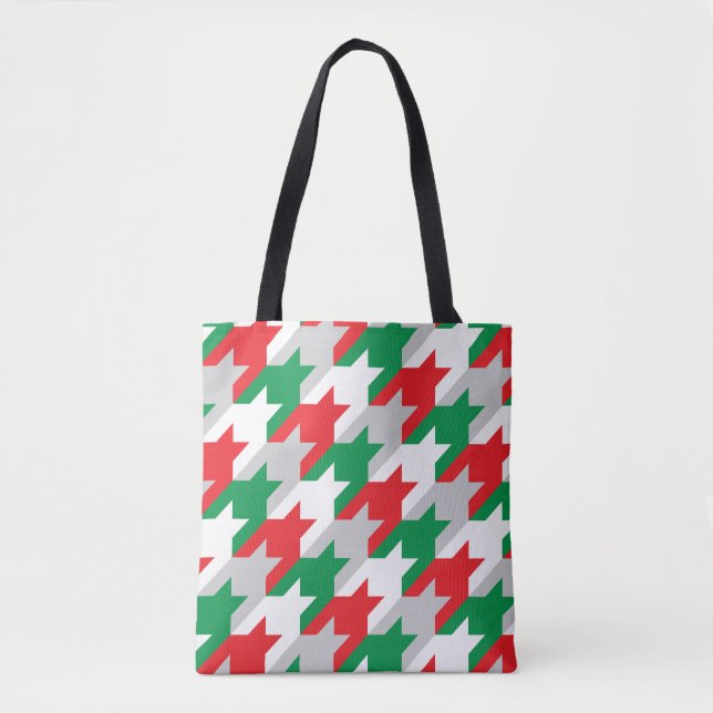 Bolsa Tote Holiday Houndstooth (Frente)