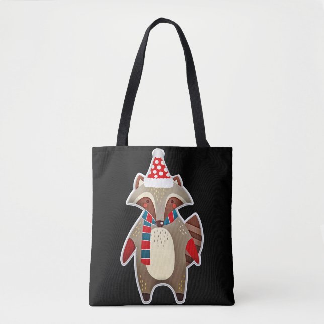Bolsa Tote Holiday Raccoon (Frente)
