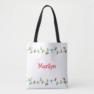 Bolsa Tote #HolidayZ da sacola das luzes de Natal