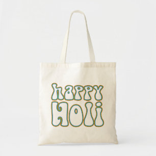 Bolsa Tote holiES - FELIZ HOLI, apenas um contorno colorido 1