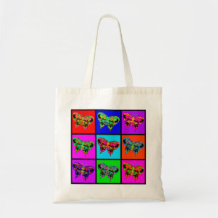 Bolsa Tote holiES - Mosaico de Borboletas Psicodélicas