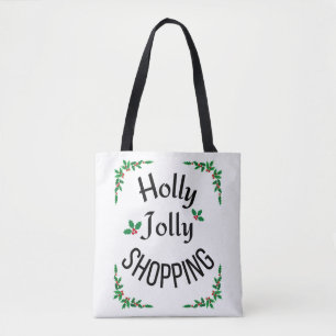 Bolsa Tote Holly Jolly Comprando Feriado de inverno
