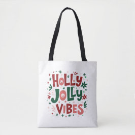 Bolsa Tote Holly Jolly Vibes Natal
