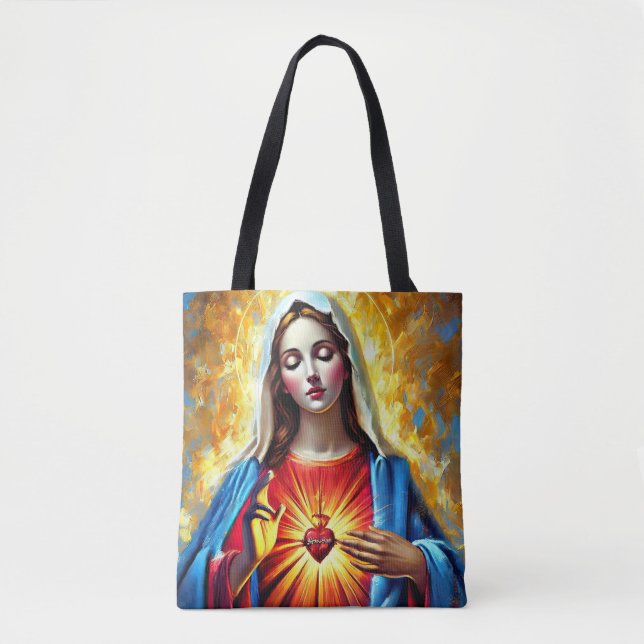 Bolsa Tote Holly Mary Maria Madonna Mariana Virgin Mary (Frente)