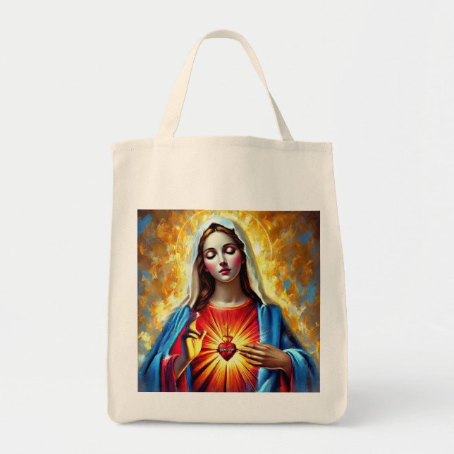 Bolsa Tote Holly Mary Maria Madonna Mariana Virgin Mary (Frente)