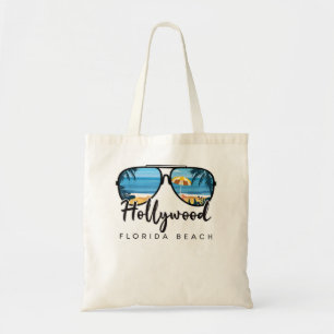 Bolsa Tote Hollywood Beach Flórida Palm Tree Sunglass Souve