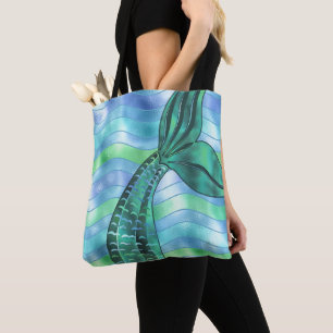 Bolsa Tote Holográfico - Trilha Sereia Onda Diversão Chic B
