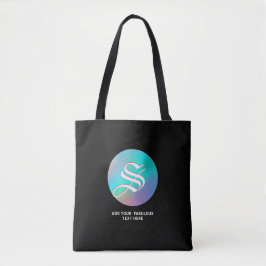 Bolsa Tote Holographic Wonderland | Monograma e nome Black