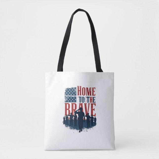 Bolsa Tote Home of the Brave Salute Tee (Frente)