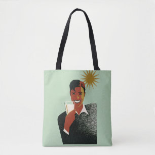 Bolsa Tote Homem Art Déco Vintage, Bebidas Frias no Verão