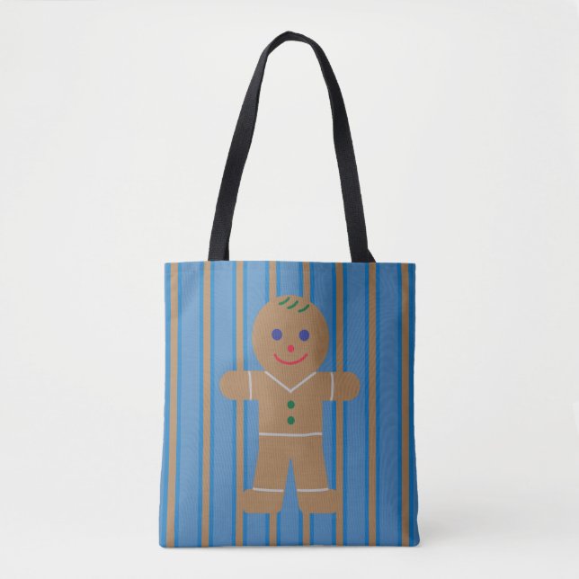 Bolsa Tote Homem de Gingerpão de Diversão e Rico (Frente)