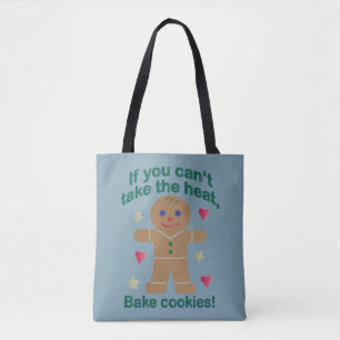 Bolsa Tote Homem de Gingerpão de Natal divertido e Rico