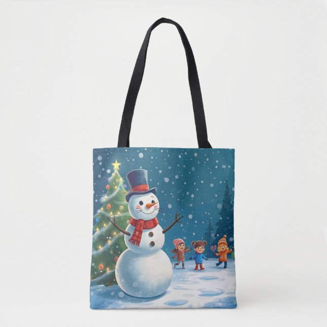 Bolsa Tote Homem de Neve (Frente)