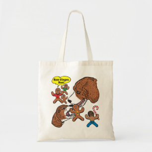 Bolsa Tote Homem de pão-de-espécie do Natal que está sendo