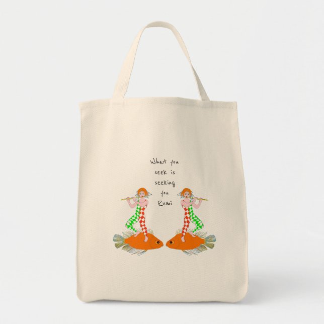 Bolsa Tote Homem e peixe (Frente)